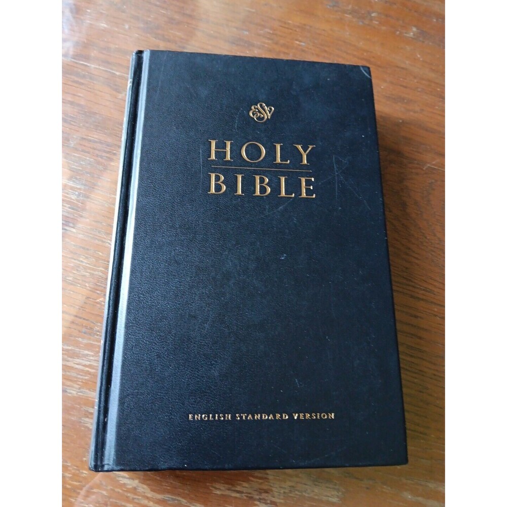 Holy Bible English Standard Version - ESV  Black (Hardcover 2016) Crossway VG